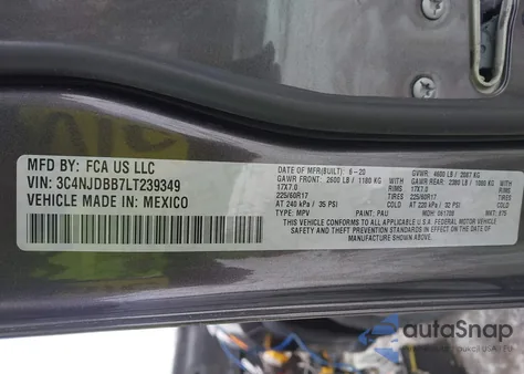 2020 Jeep Compass Sun And Safety 4X4 from USA, damaged, VIN 3C4NJDBB7LT239349